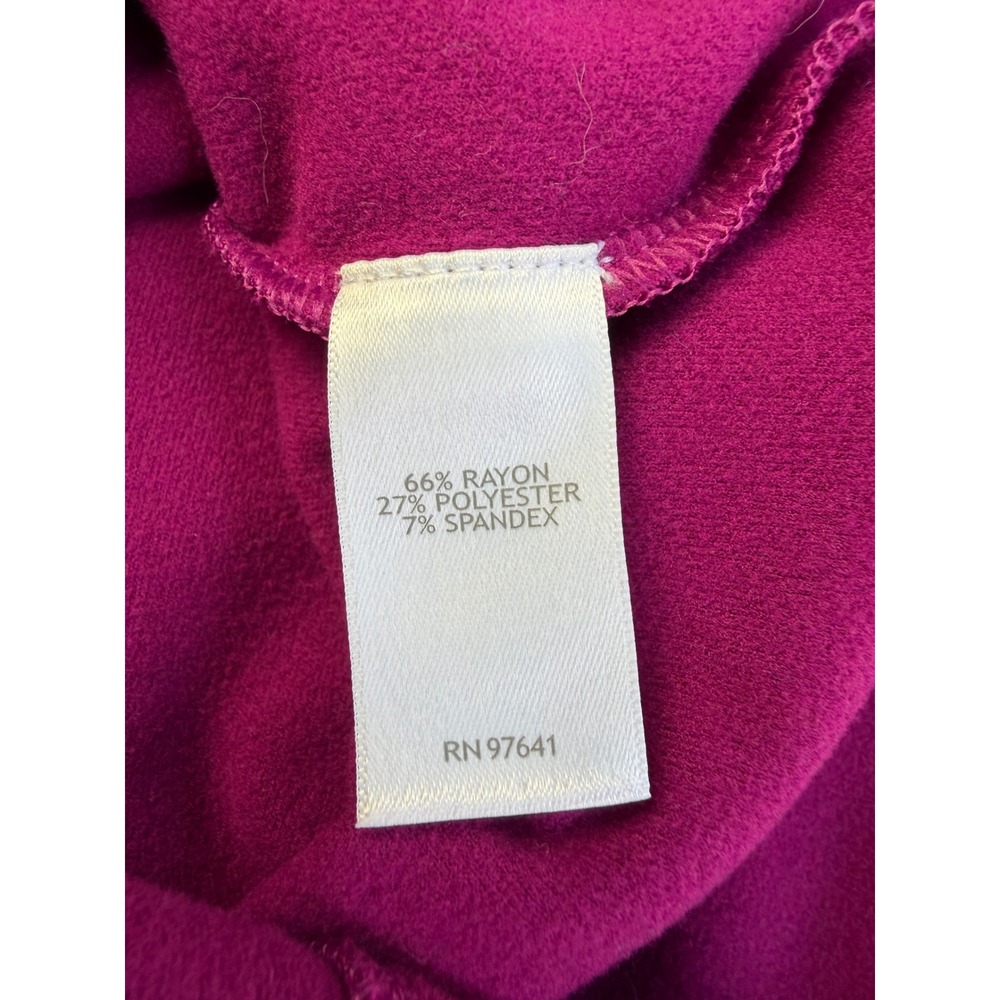 J Jill Cowl Neck Fleece Tunic Medium Magenta Pink Long Sleeve Soft Cozy Pullover - Picture 8 of 13